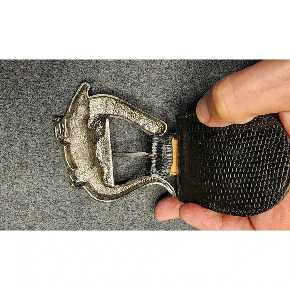 Vintage Ravid‎ Artistic Leather Crocodile Buckle and Foot Size 30 RARE!! - Picture 8 of 11